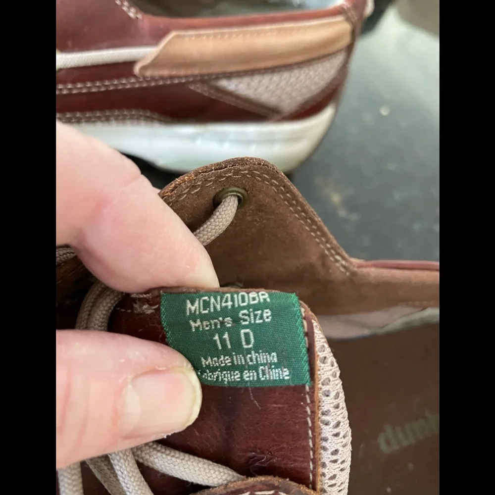 Men’s Dunham Captain Mesh Brown Leather Men's Boat Shoe Size 11 D